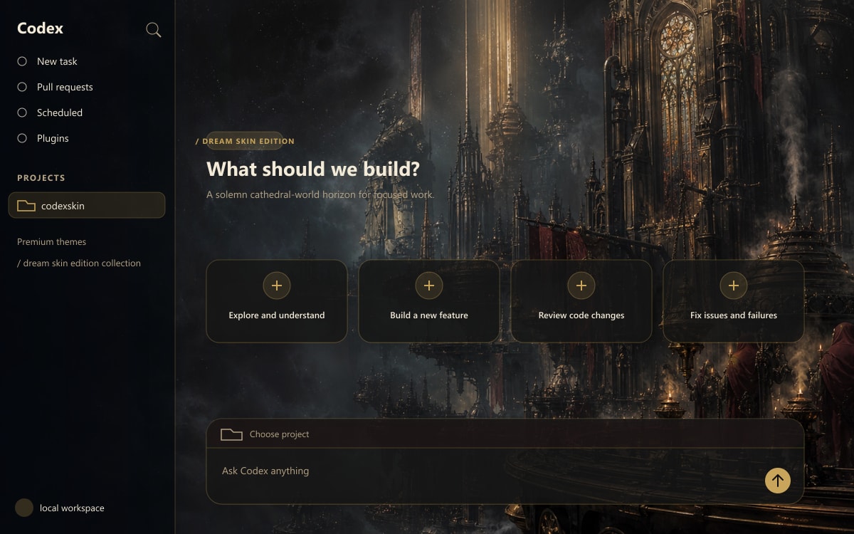 Gothic Void Crusade Codex-style effect preview