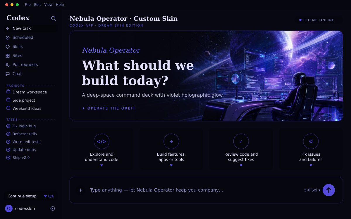 Nebula Operator applied to Codex Desktop